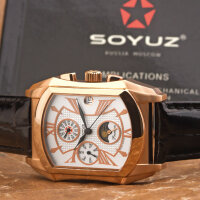 SOYUZ Premium RP 2764 Automatik Uhr Armbanduhr Wochentag/Monat/Tag/Nacht Anzeige