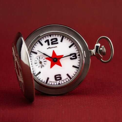 Pocket Watch Molnija 3602 II Wk - 2. World War Russia - Red Banner-Order USSR