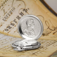 Pocket Watch Molnija 3602 Russian Dichter Alexander Puschkin Analog Watch