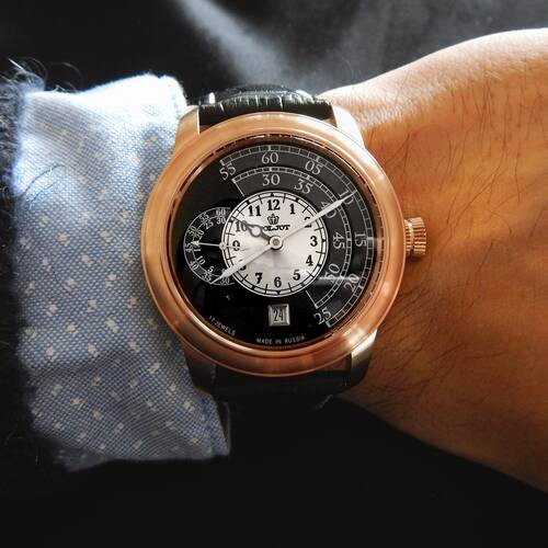 Poljot Uhr LUXUS Kollektion HIRSCH Uhrenarmband Handaufzug Kaliber 3105 verziert