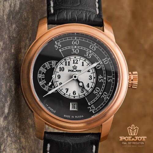 Studded Caliber 3105 Poljot Watch - Hirsch Wrist Band Letzte Luxury Collection
