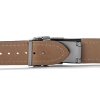 Watchband Folding Clasp Leather Black Poljot 0 7/8in Watch Strap Seitendrücker