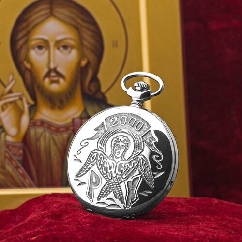 Mecnico Reloj de Bolsillo Jess Cristo Pax Christ Seraph ngel Molnija 3602