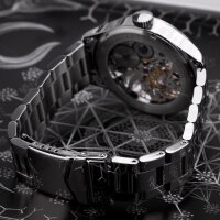 Skeleton Uhr UNISEX mechanisch Kaliber 3602 MOLNIJA handverziert silber