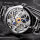 Skeleton Uhr UNISEX mechanisch Kaliber 3602 MOLNIJA handverziert silber