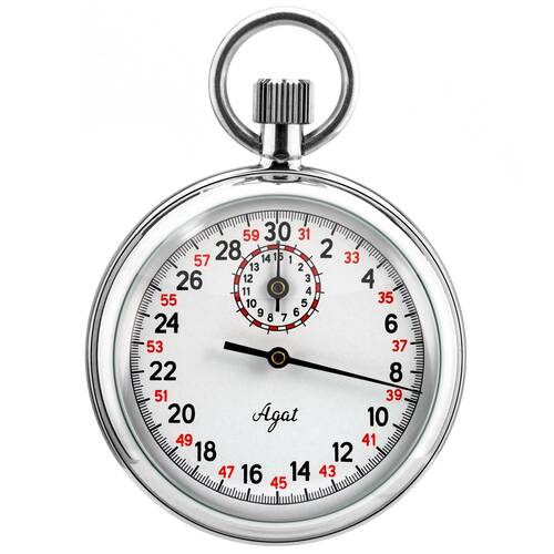 Stopwatch Mechanical 30 Sec. 1 Kronenstopper 1/10 Sec. Agat ,Zlatoust,Russia Agat