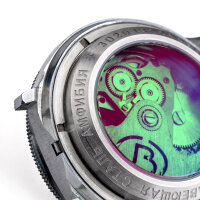 Vostok GLASBODEN 20 ATM Edelstahl MATT Grün-magenta 20 ATM