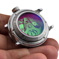 Vostok GLASBODEN 20 ATM Edelstahl MATT Grün-magenta 20 ATM