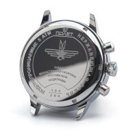 Chronograph mechanisch Uhr KIROVA 1MWF Poljot 3133 Herrenuhr Handaufzug poliert