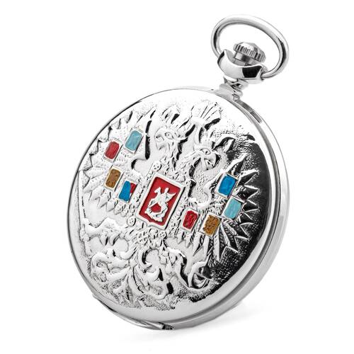 Pocket Watch Bears Motif Molnija 3602 Russian Mechanical