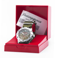 VOSTOK Komandirskie Automatik 2431/350645 Military Uhr Russland 24 Stunden