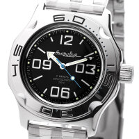 Vostok Automatic Kal. 2415/100819 Russian Analog Diver Watch Black
