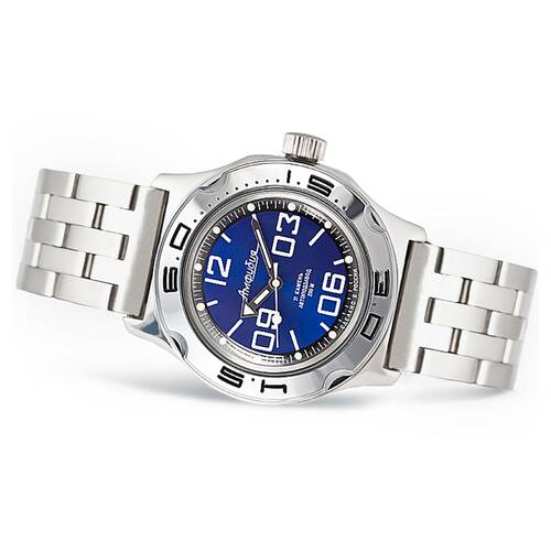 Vostok Automatic Kal. 2415/100819 Russian Analog Diver Watch Blue