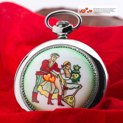 Pocket Watch 3602 Russian Analog Erotic Watch Loving Couple Molnija JL