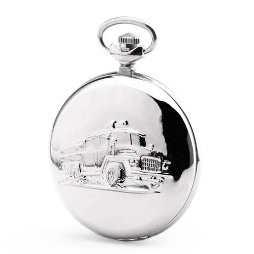 Pocket Watch Fire Brigade Heroes Molnija 3602 Russian Analog Watch Var1