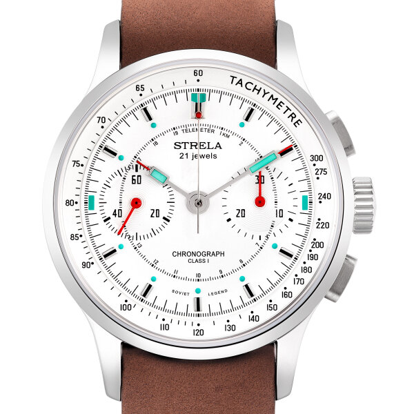 STRELA Chronograph Handaufzug Sea-Gull ST1901 Cosmos Officer Civil Tribute 40mm