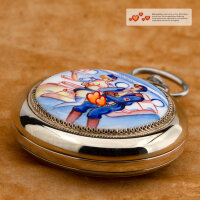 Erotic Pocket Watch Loving Couple Pilot Stewardess Analog Watch 3602 Molnija Jl