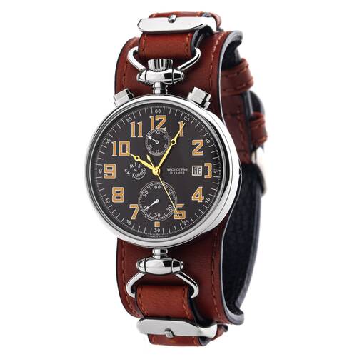 Kirova Chronograph Mechanical Watch Poljot 3133 Mens Watch Hand Wound