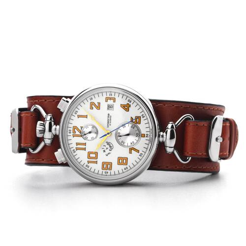 Kirova Chronograph Mechanical Watch Poljot 3133 Mens Watch Hand Wound White