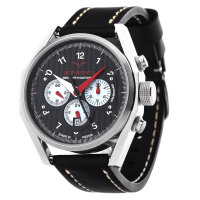 Umnyashov Chronograph Analog Watch Poljot 31681 Mens Watch Hand Wound Black