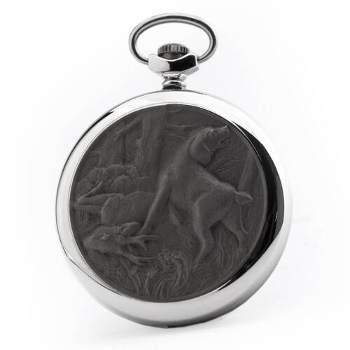 Taschenuhr mechanisch Leonardo da Vinci VITRUV Molnija 3602 Jagdhund