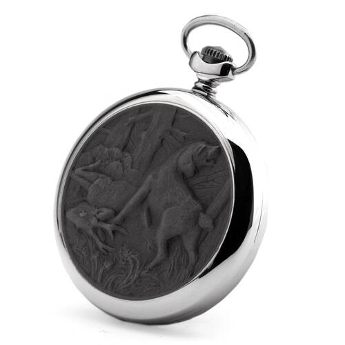 Taschenuhr mechanisch Leonardo da Vinci VITRUV Molnija 3602 Jagdhund