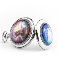 Pocket Watch Molnija 3602 Handpainted Unique Ship Specimen Russian Mechanical