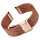 Milanaise Bracelet Watch Stainless Steel Silver Black Gold Rose Mesh Loop 0.71" Rose gold brushed matt