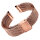 Milanaise Bracelet Watch Stainless Steel Silver Black Gold Rose Mesh Loop 20mm Rose gold shiny polished