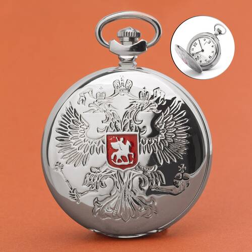 Pocket Watch Double Eagle With Breast Shield Molnija Watch Kremlin 3602