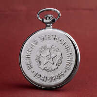 Pocket Watch Molnija 3602 - Roter Banner Orden USSR - Hammer & Sickle - Azur