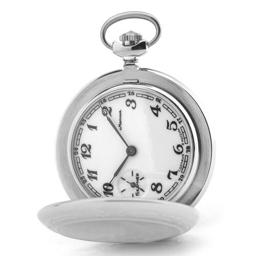 Reloj de Bolsillo Stalin WW2 Molnija 3602 Ruso Mecnico Reloj Blanco