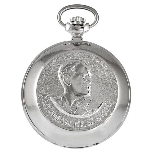 Orologio da Tasca Zhukov Lucido WW2 Molnija 3602 Russo Meccanico Bianco Stella