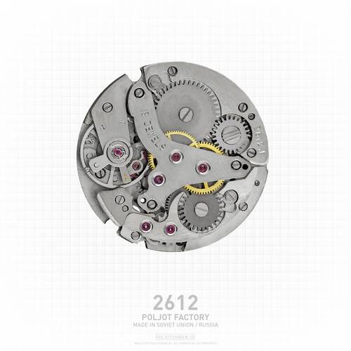 Poljot Seal 2612.1 Navigator Despertador Mechnisch Ruso Cuerda Manual Reloj