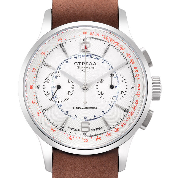 STRELA Chronograph Handaufzug Sea-Gull ST1901 Cosmos Officer Civil Tribute 40mm