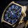 BURAN V.M. Wecker 2612 Tonneau Alarm russiche machanische Armbanduhr Uhr