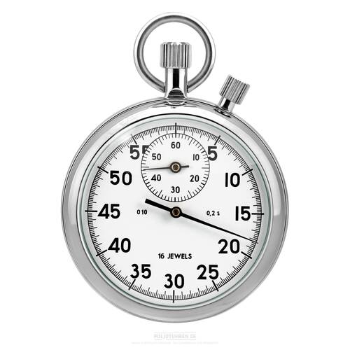 Stopwatch Mechanical Timekeeper - White - 1/5 Sec. ,30 Min, Sturdy Russia