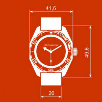 VOSTOK Komandirskie Automatik Taucheruhr Military 2416/650855 mechanisch 20 ATM