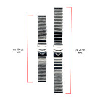 MILANAISE MESH Uhrenarmband 22 24 Edelstahl EXTRA MASSIV 4,5-5 mm poliert matt