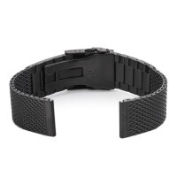 MILANAISE MESH Uhrenarmband 22 24 Edelstahl EXTRA MASSIV 4,5-5 mm poliert matt
