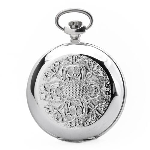 Taschenuhr Florales Ornament MOLNIJA 3602 russische mechanische Uhr