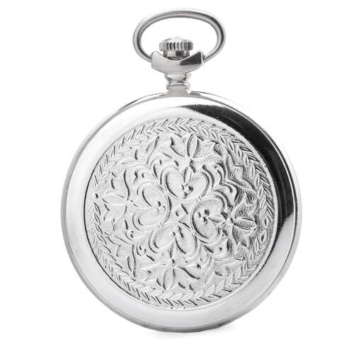 Taschenuhr Florales Ornament MOLNIJA 3602 russische mechanische Uhr