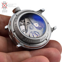 Vostok GLASBODEN Blau 10 ATM Edelstahl MATT für russische VOSTOK Automatik