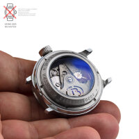 Vostok GLASBODEN Blau 10 ATM Edelstahl MATT für russische VOSTOK Automatik