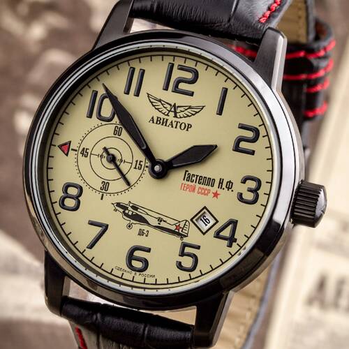 Reloj de Hombre Aviator Gastello Poljot 3105 Mecnico Pilotos Rusia WK2
