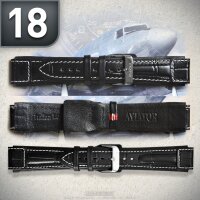 Leather Band Aviator Pilots Watch Polished 0 23/32in...
