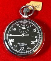 STRELA Stoppuhr ST50SW mechanisch schwarz 1 Kronenstopper Telemeter