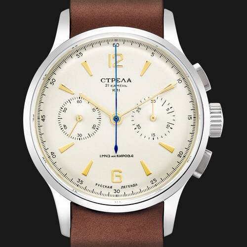 STRELA Chronograph Handaufzug Sea-Gull ST1901 Cosmos Officer Civil Tribute 40mm Leonov Tribute LTR40CYM