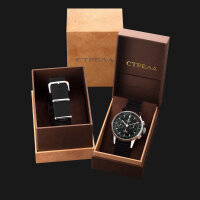 STRELA Chronograph Handaufzug Sea-Gull ST1901 Cosmos Officer Civil Tribute 40mm Cosmos CO40CYB2