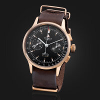 Strela Bronze Watch Chronograph Hand Wound 1 9/16in Sea-Gull ST1901 High Cosmos CO40CYB-BR